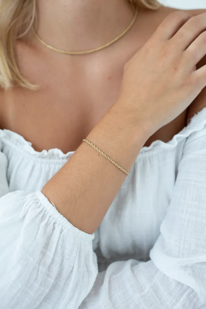 Armbandje Twisted goud Go Dutch Label