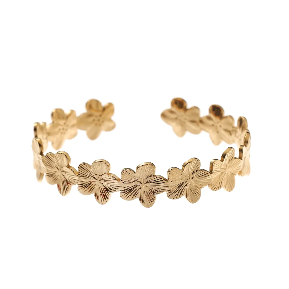 Flower Bangle - Goud Go Dutch Label