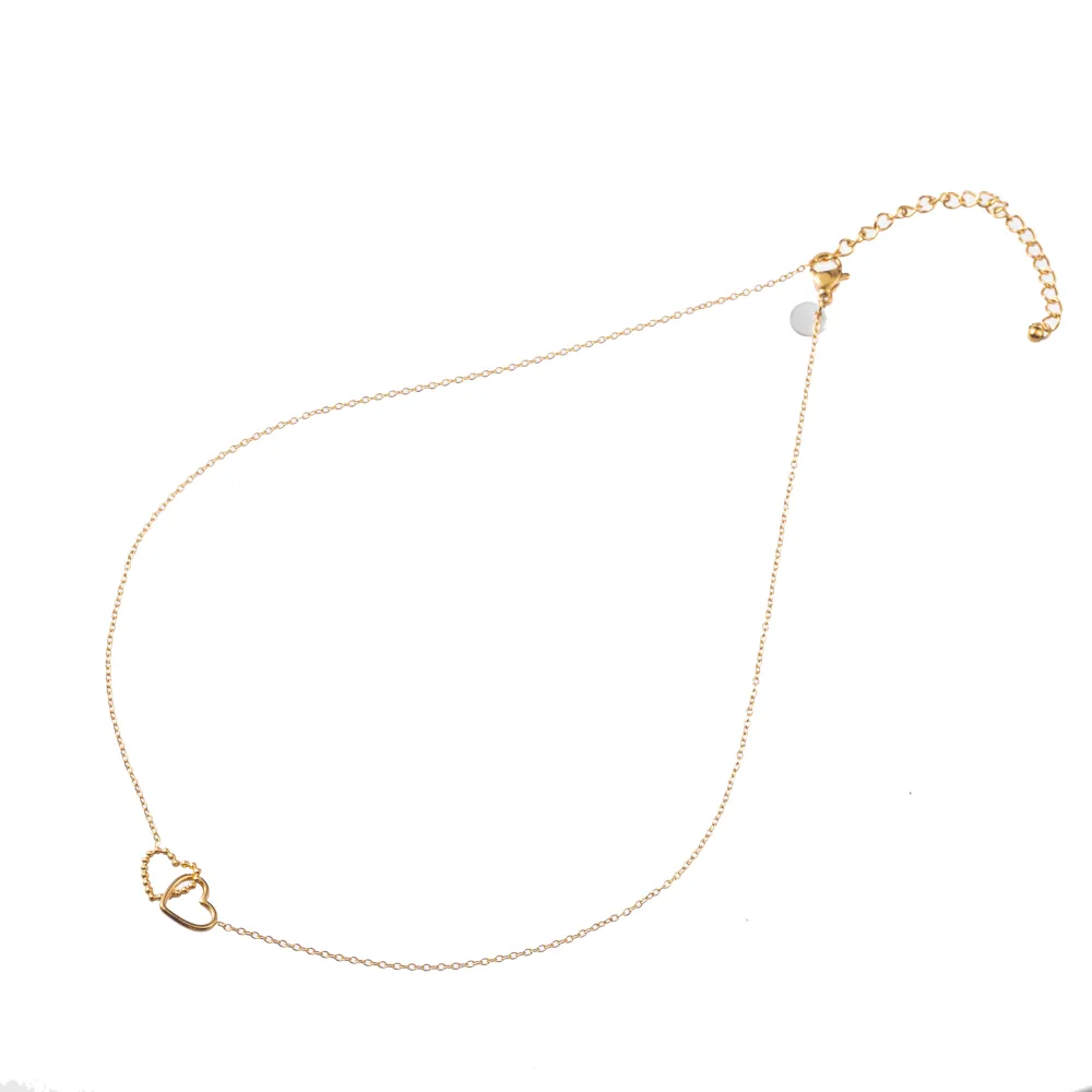 Ketting double heart goud Go Dutch Label