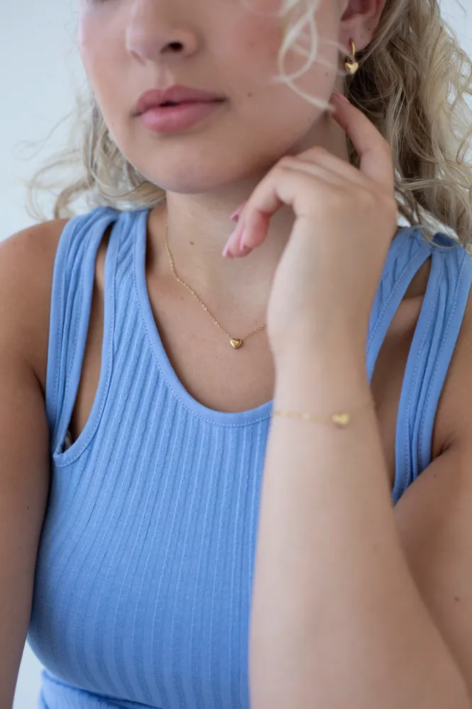 Ketting Full Heart goud Go Dutch Label