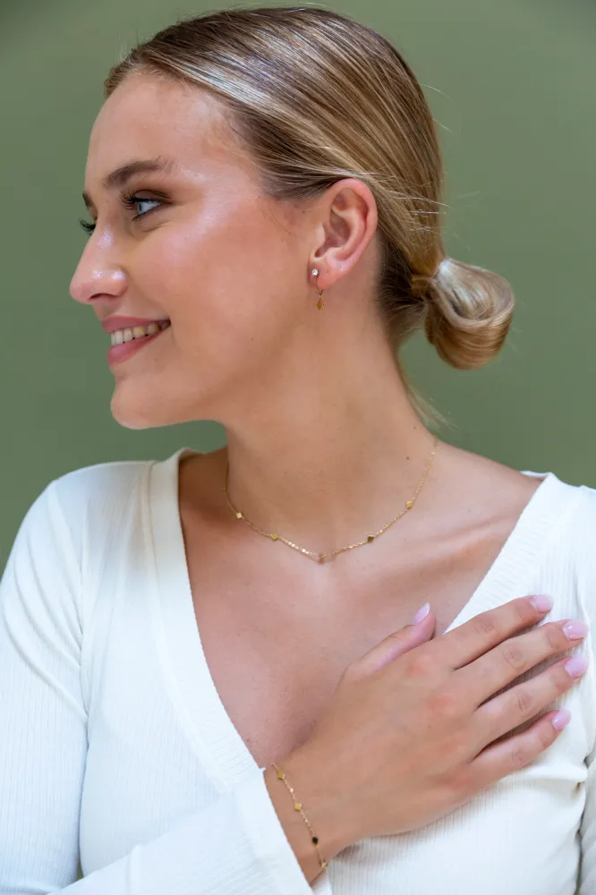 Ketting Small Diamond shapes goud Go Dutch Label
