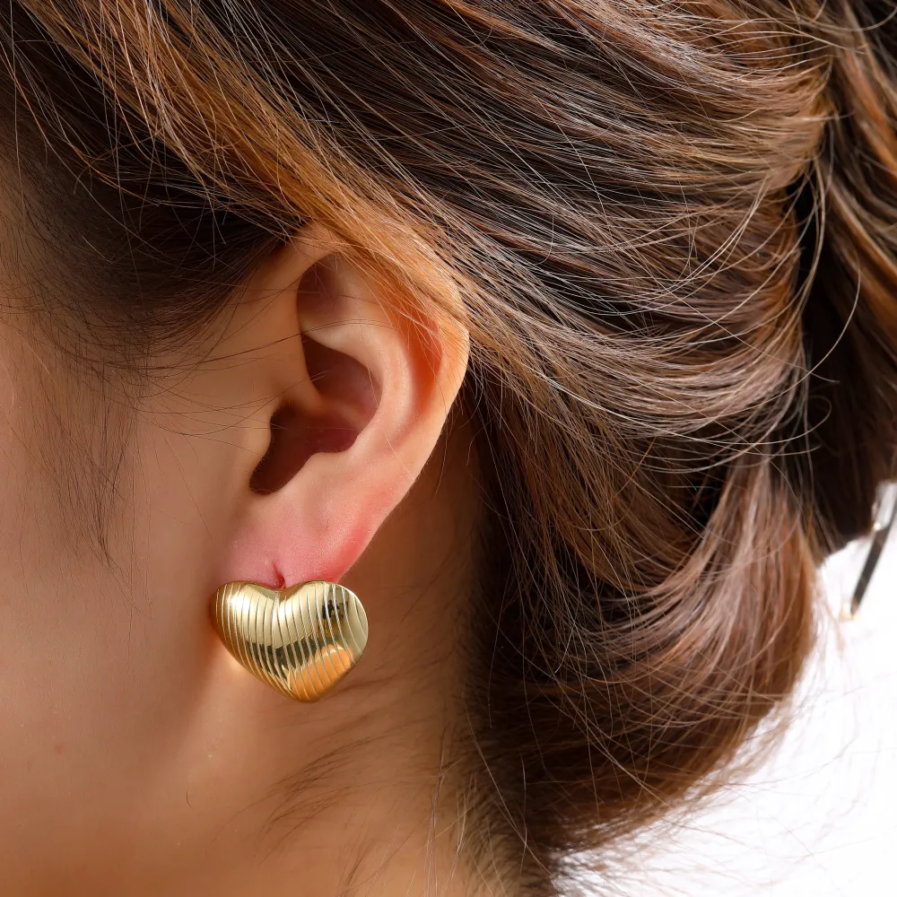 Oorbellen Big Heart goud Go Dutch Label