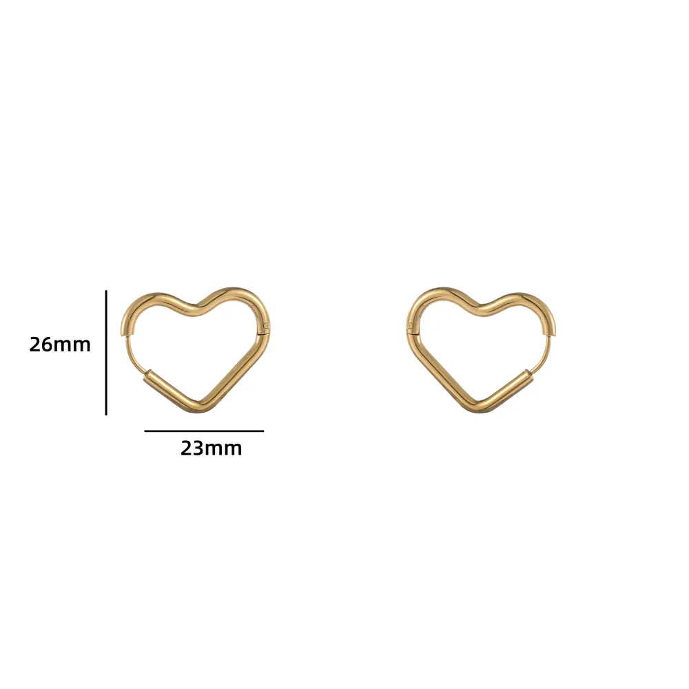 Oorbellen Big Heart Ring goud Go Dutch Label