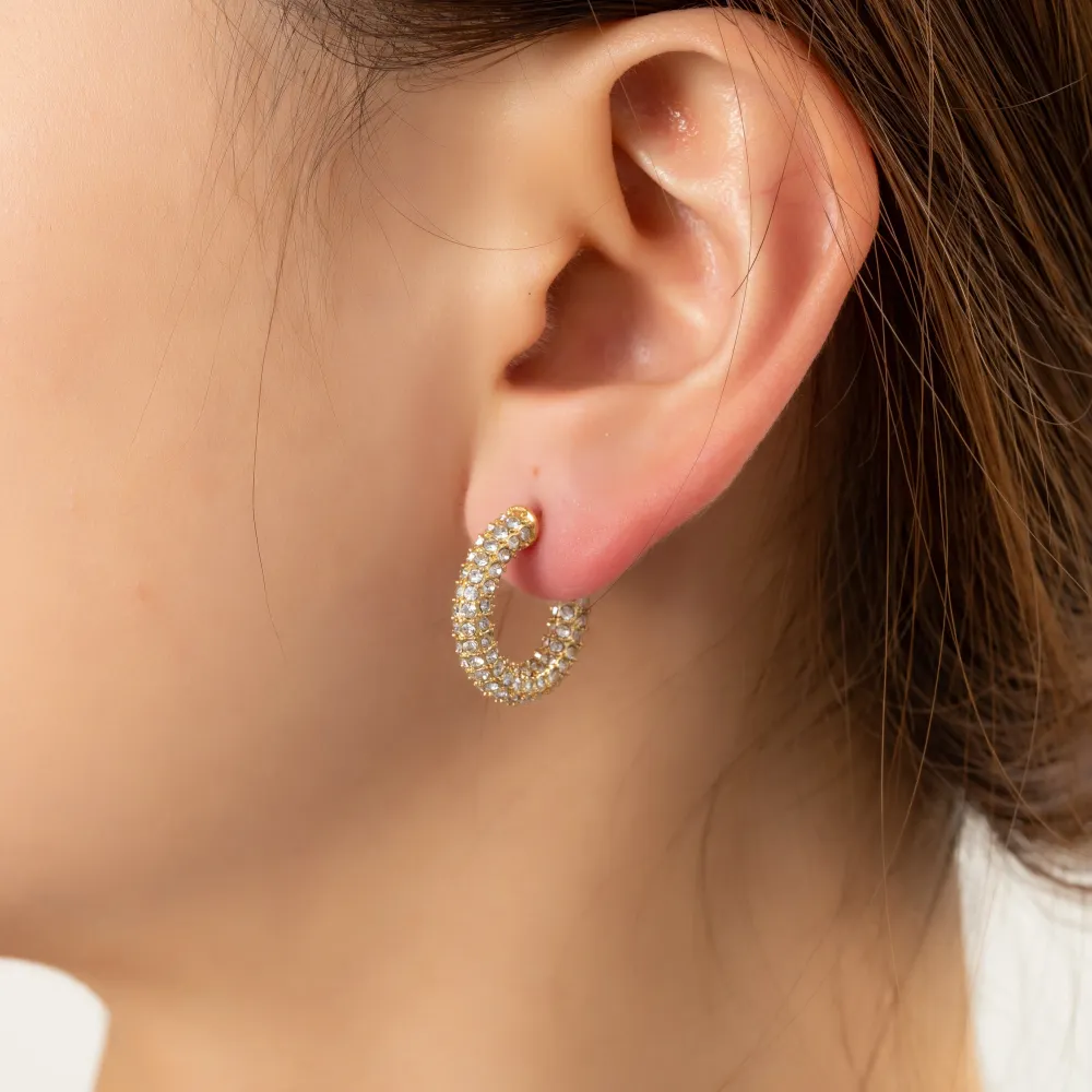 Oorbellen Bling ring goud Go Dutch Label