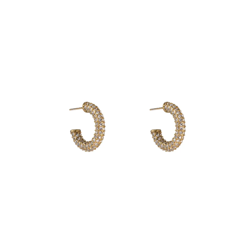 Oorbellen Bling ring goud Go Dutch Label