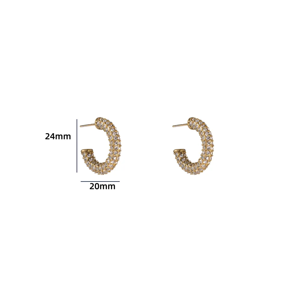 Oorbellen Bling ring goud Go Dutch Label