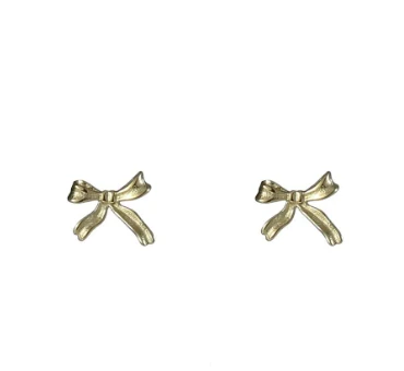 Oorbellen Bow stud goud Go Dutch Label