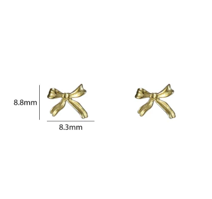 Oorbellen Bow stud goud Go Dutch Label