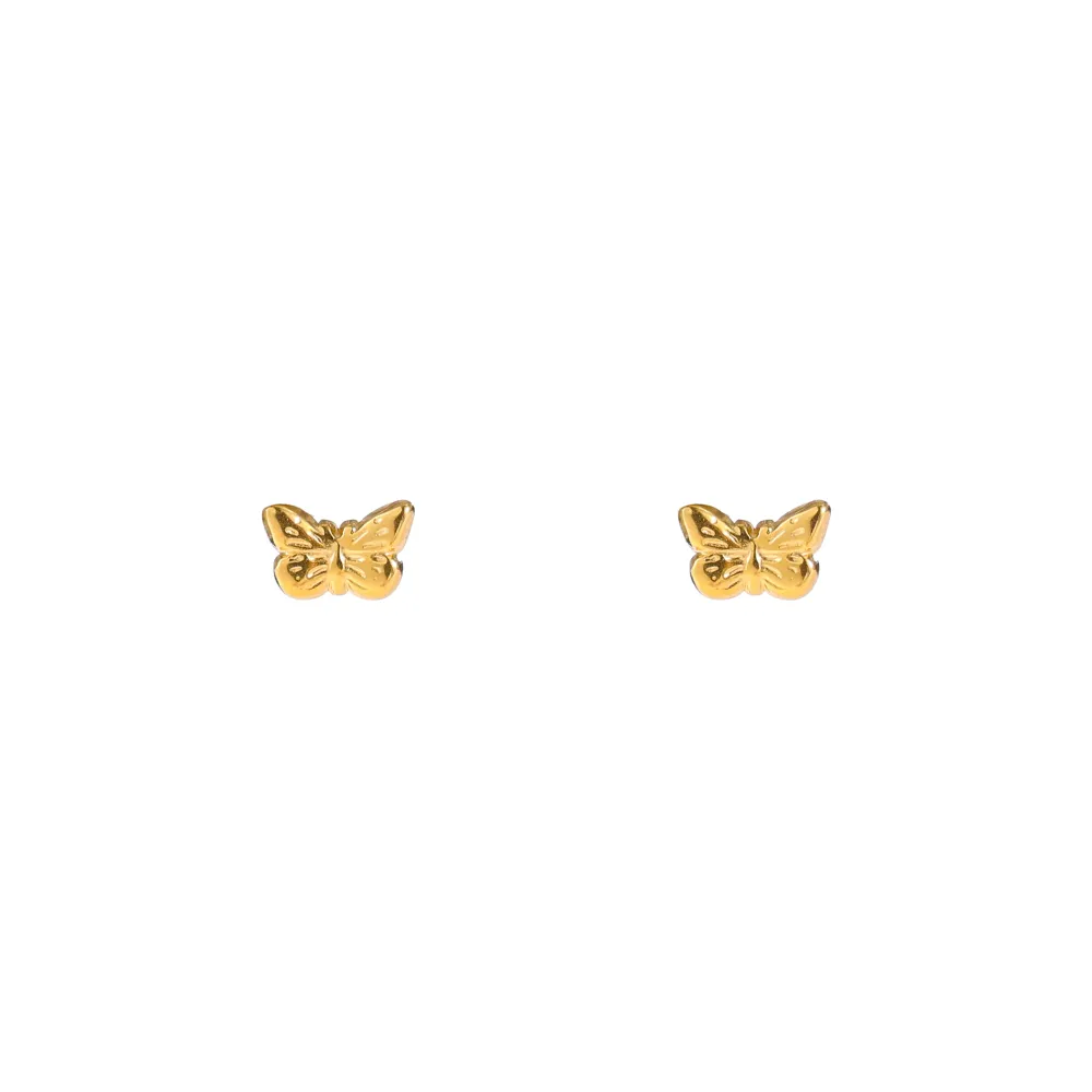 Oorbellen Butterfly stud goud Go Dutch Label