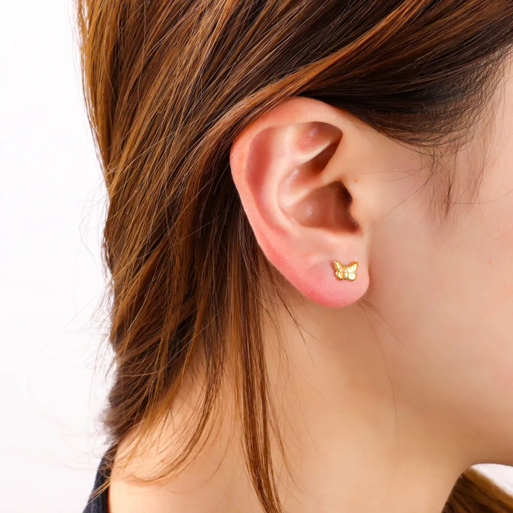 Oorbellen Butterfly stud goud Go Dutch Label