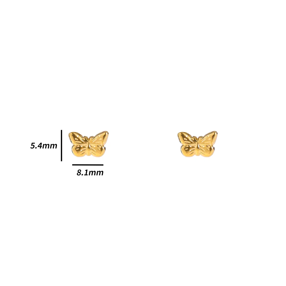 Oorbellen Butterfly stud goud Go Dutch Label