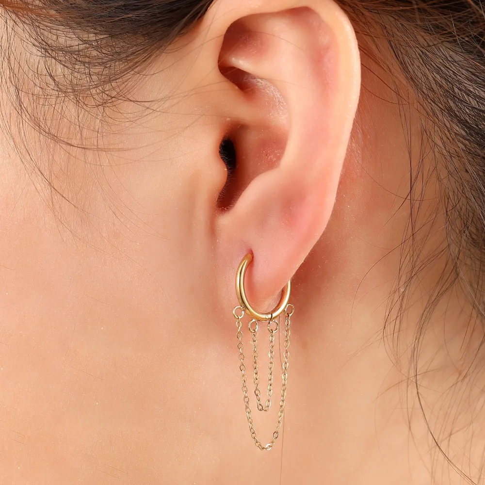 Oorbellen Chains Hoop Go Dutch Label
