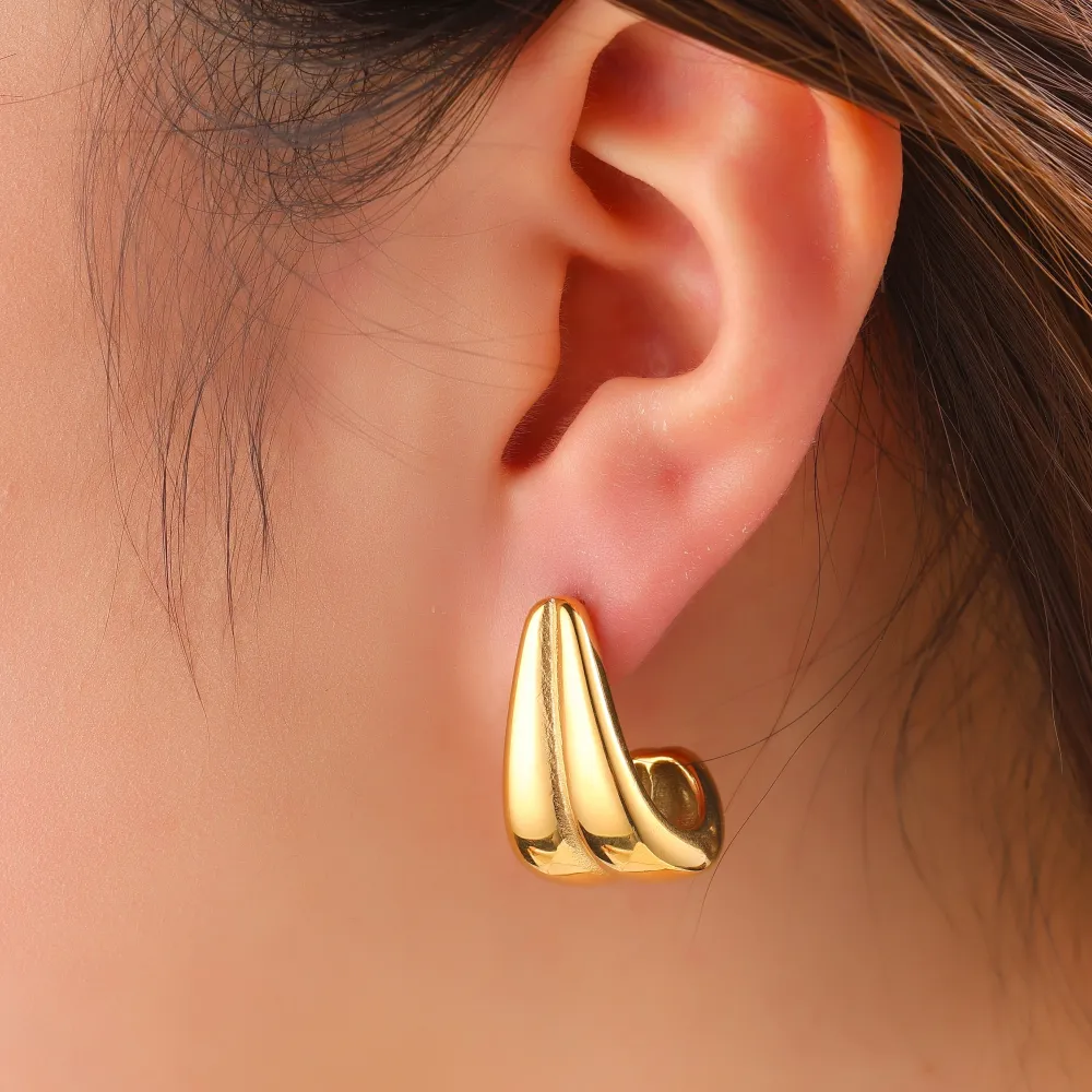 Oorbellen Double drop goud Go Dutch Label