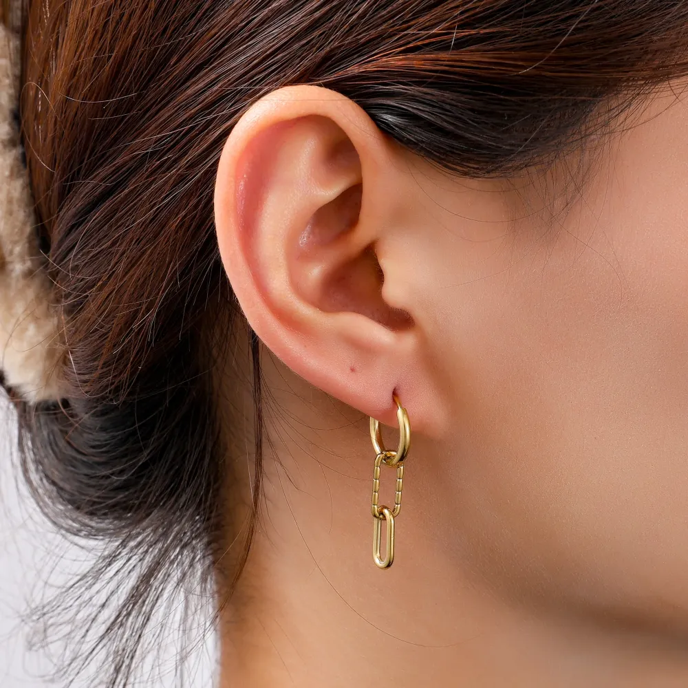 Oorbellen Double Link Hoop Go Dutch Label