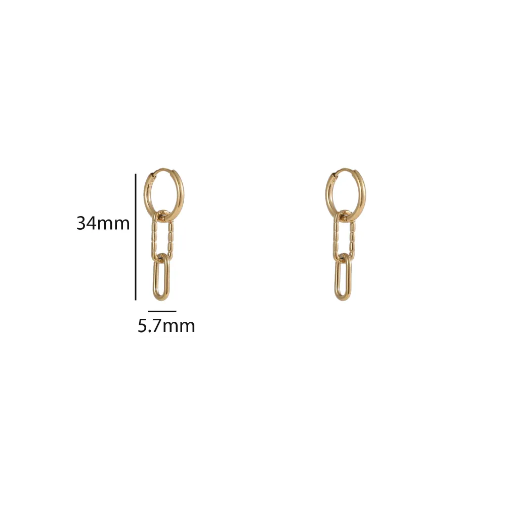 Oorbellen Double Link Hoop Go Dutch Label