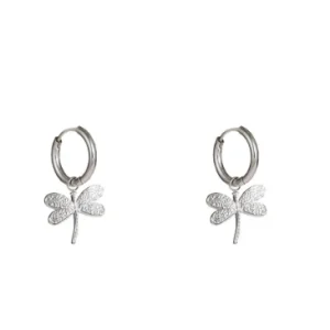 Oorbellen Dragonfly zilver Go Dutch Label