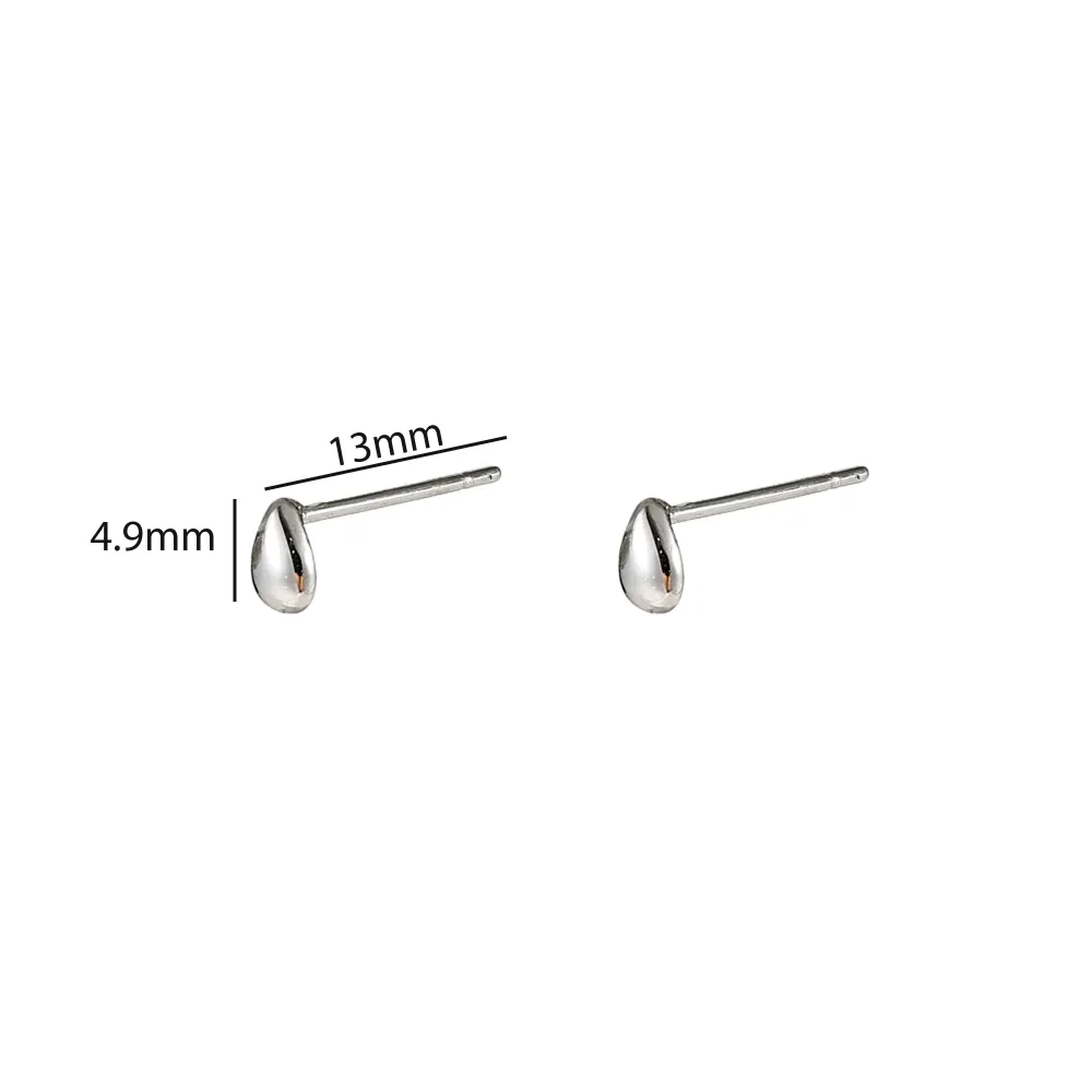 Oorbellen Drop Stud mini zilver Go Dutch Label