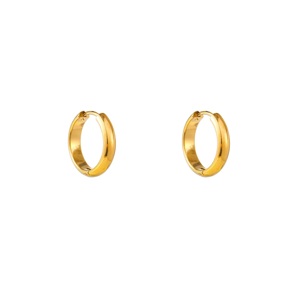 Oorbellen Essential Hoop (14mm) - Goud Go Dutch Label