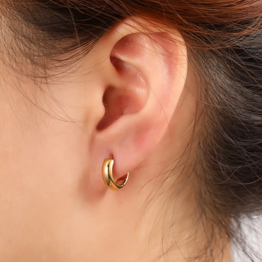 Oorbellen Essential Hoop (9mm) - Goud Go Dutch Label