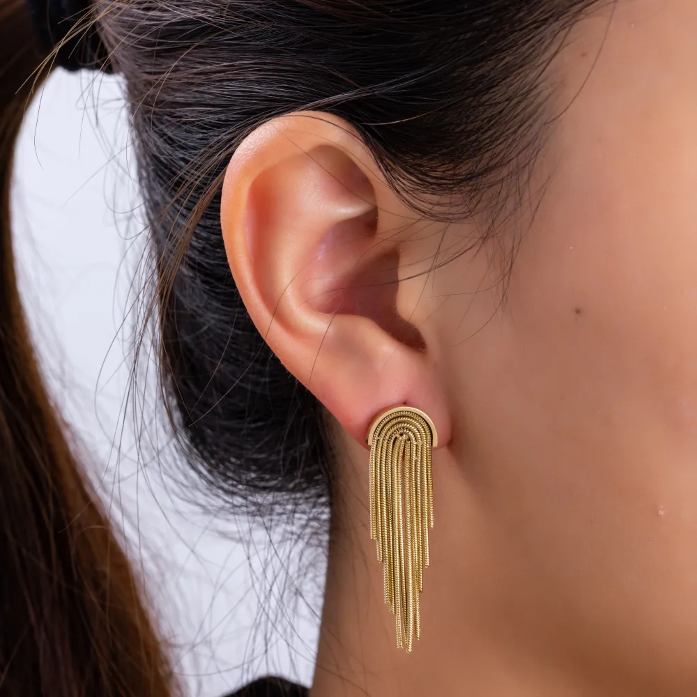 Oorbellen Flow goud Go Dutch Label