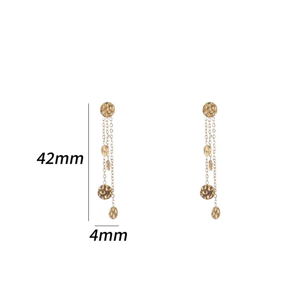 Oorbellen Hammered Rounds Dangle Go Dutch Label