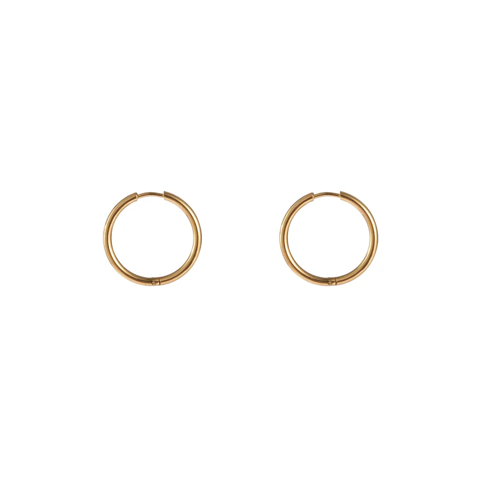 Oorbellen Hoop 18mm goud Go Dutch Label