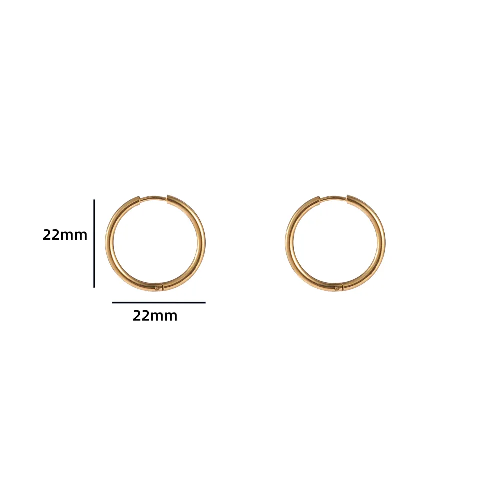 Oorbellen Hoop 18mm goud Go Dutch Label