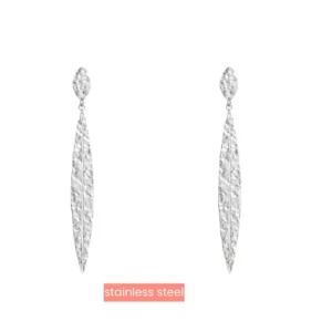 Oorbellen Long Leaf zilver Go Dutch Label