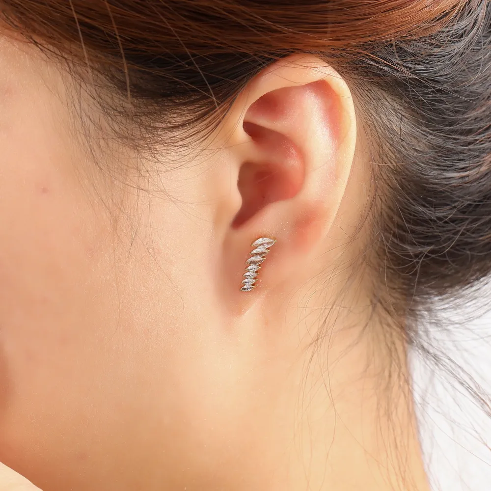 Oorbellen Long Stones - Goud Go Dutch Label