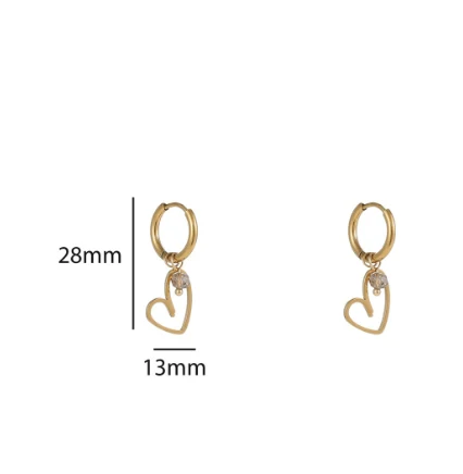 Oorbellen Open Heart hoop Go Dutch Label