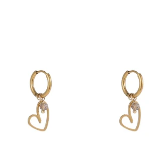 Oorbellen Open Heart hoop Go Dutch Label