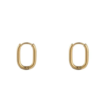 Oorbellen Oval Hoop mini Go Dutch Label