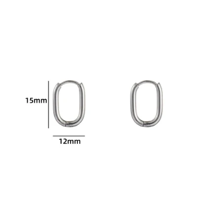 Oorbellen Oval Hoop mini zilver Go Dutch Label