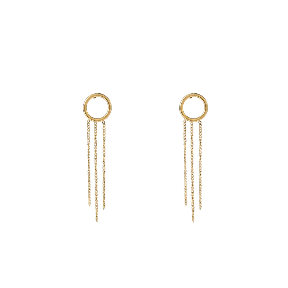 Oorbellen Round stud goud Go Dutch Label