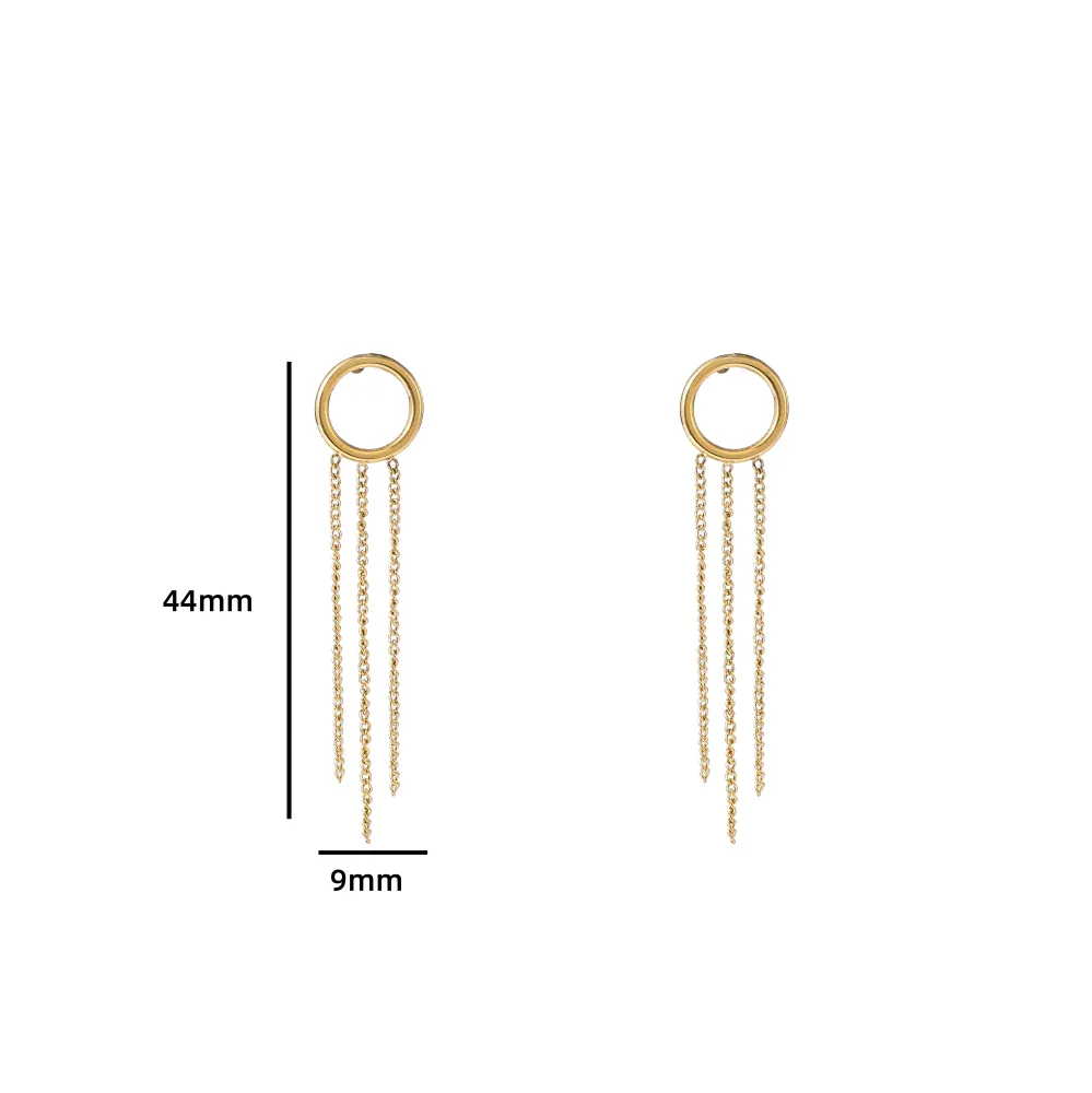 Oorbellen Round stud goud Go Dutch Label