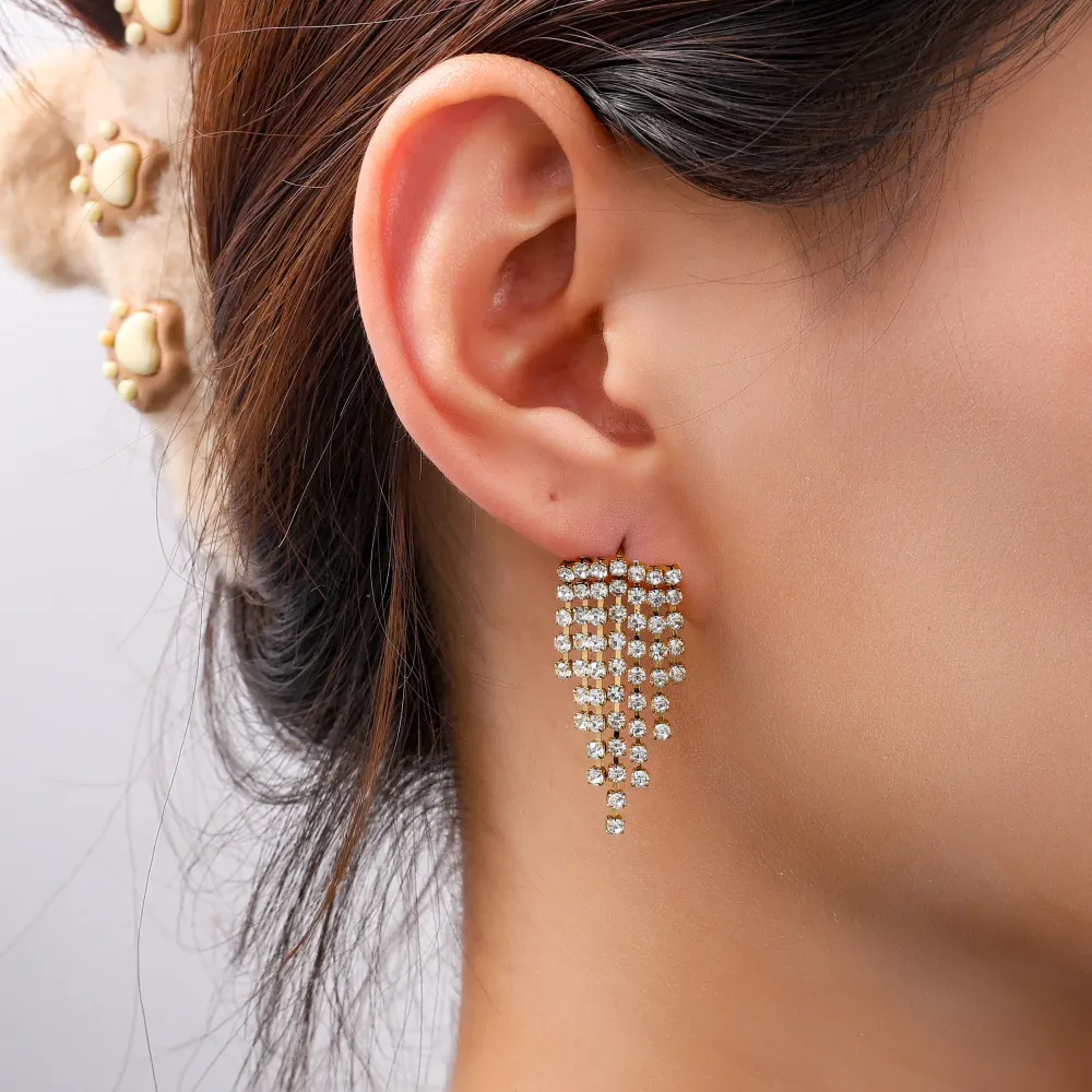 Oorbellen Small Sparkle Waterfall Go Dutch Label