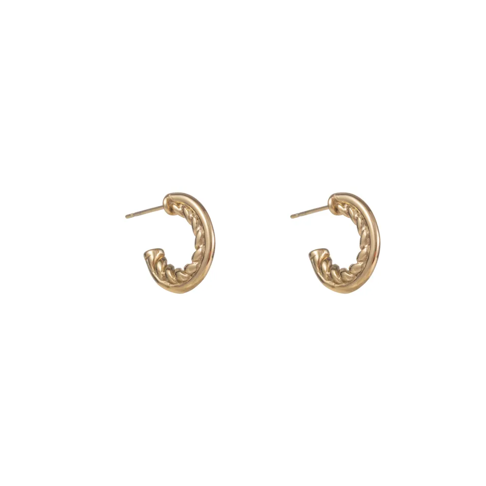 Oorbellen Small Twist Creole goud Go Dutch Label