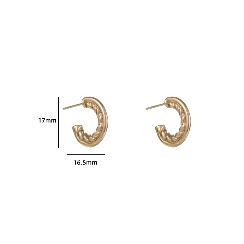 Oorbellen Small Twist Creole goud Go Dutch Label