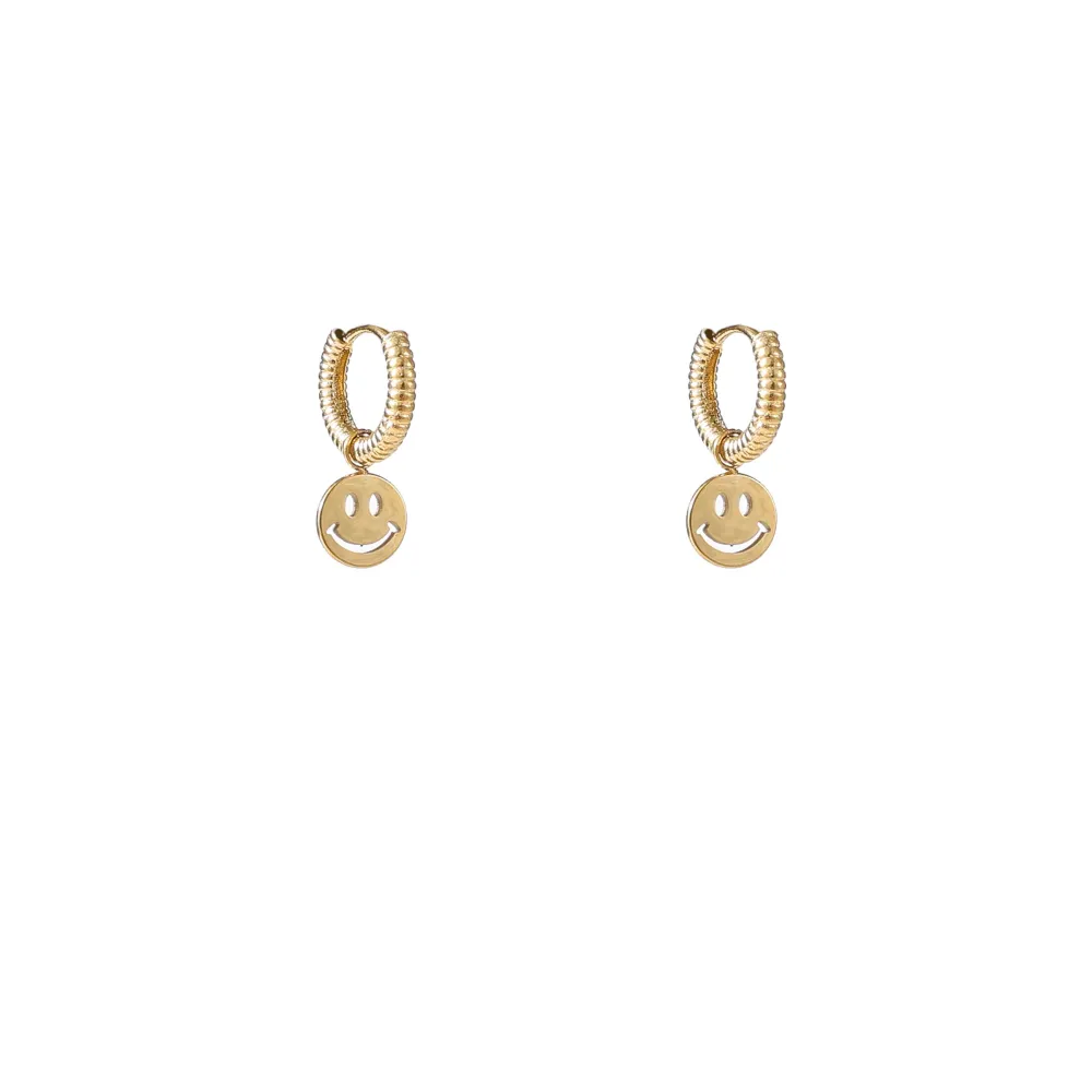 Oorbellen Smiley Hoop Go Dutch Label
