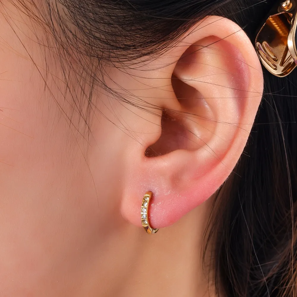 Oorbellen sprakle hoop goud Go Dutch Label