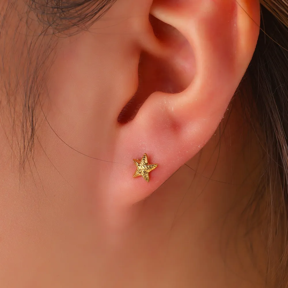 Oorbellen Starfish stud Go Dutch Label