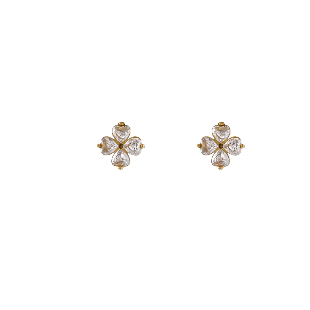 Oorbellen Stone Clover Stud Go Dutch Label
