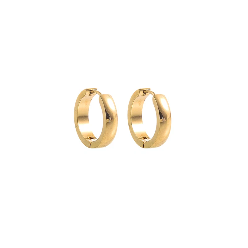 Oorbellen Straight Sided hoop goud Go Dutch Label