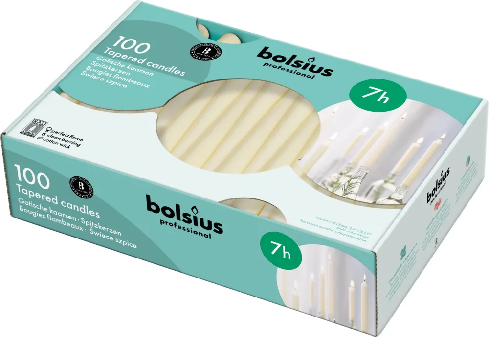 Gotische kaarsen ivoor 100 st. -