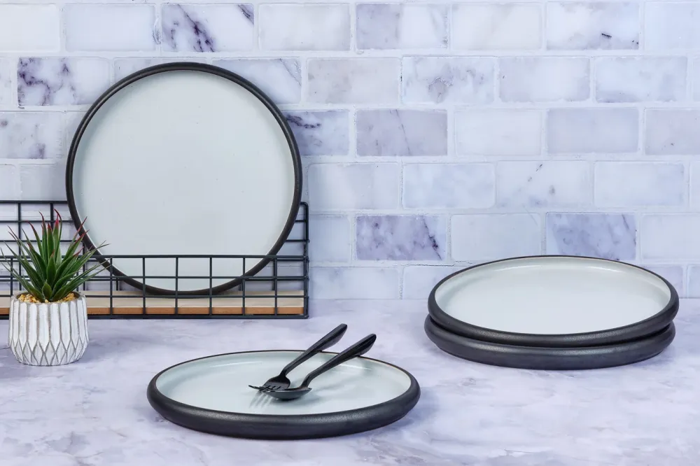 GOURMET bord Ø28cm - 4 stuks - Onyx