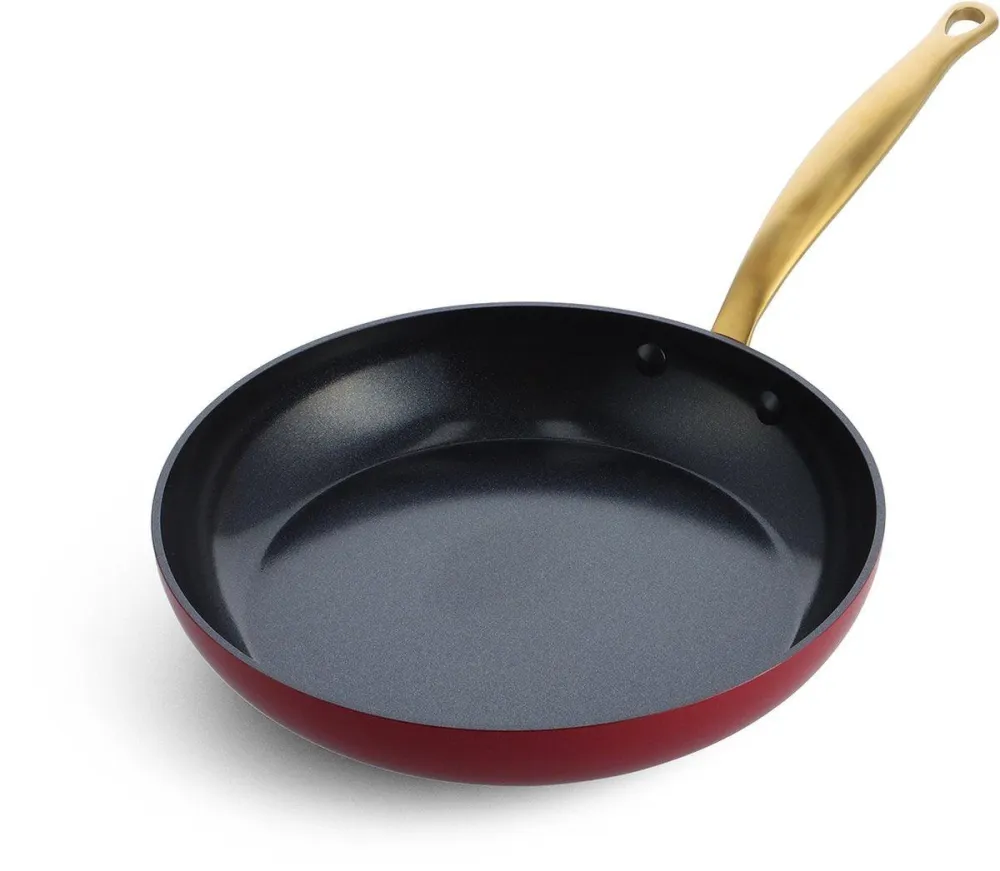 Greenpan Barcelona koekenpan met keramische antikleeflaag Rood/Goud - 22.5cm