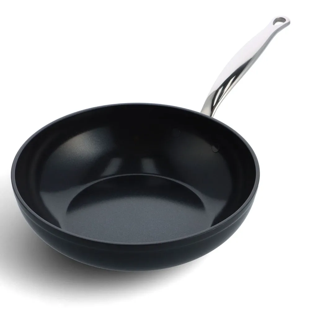 GreenPan - Barcelona Pro 4-delige Pannenset 24/24/28 cm - koekenpan + stoofpan met deksel + wokpan