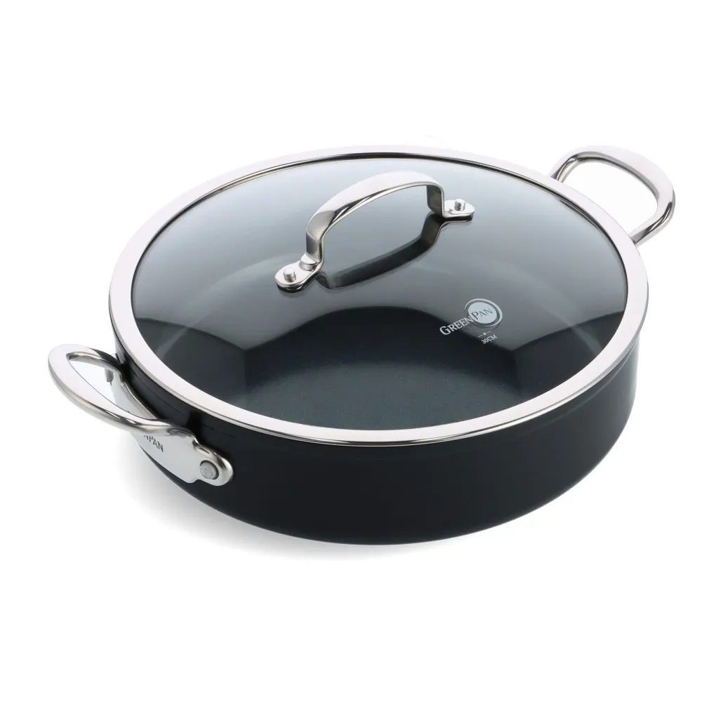 GreenPan - Barcelona Pro 4-delige Pannenset 28/30/28 cm - koekenpan + stoofpan met deksel + wokpan