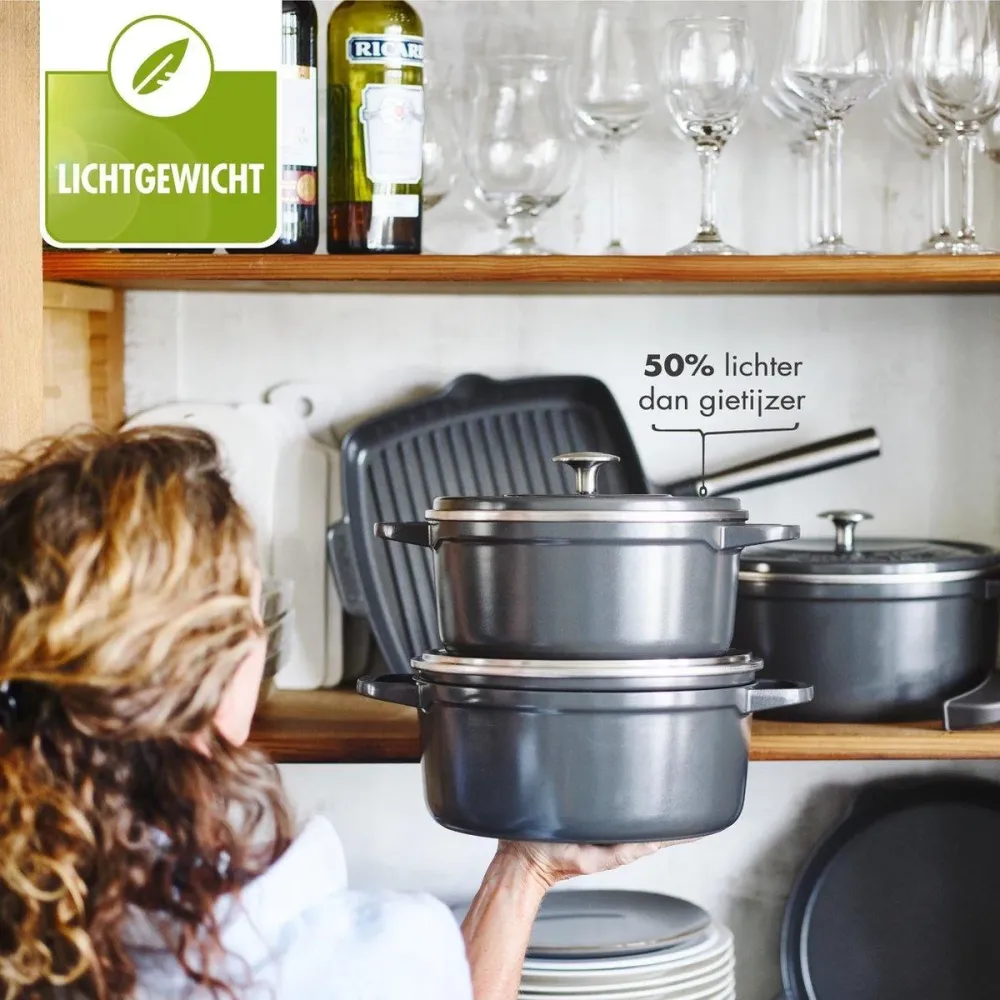 GreenPan Featherweights Stoofpot met keramische antikleeflaag met deksel 26cm
