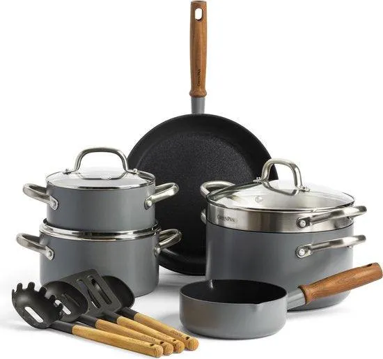 GreenPan Mayflower Pro 13-delige Pannenset met keramische antikleeflaag